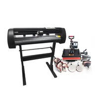 Plóter de Corte de Vinilo de 720 mm (25 Pulgadas) y Máquina de Prensado Térmico 8 en 1 para Impresión de Camisetas