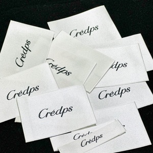 Tùy Chỉnh Mật Độ Cao May Cổ Nhãn Dệt Quần Áo Bao Bì Thẻ Cho T-Shirts Thương Hiệu Quần Áo Với Biểu Tượng Tùy Chỉnh Moq 100Pcs - Product Image 3