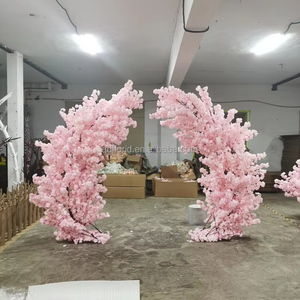 L6 Nouvelle Arrivée Blanc Rose Rouge Soie Artificielle Sakura Arbres à Fleurs de Cerisier Arche pour Extérieur Intérieur Décoration de Mariage - Product Image 3