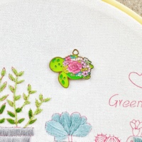 Dessin animé en forme de tortue émail aiguille magnétique Minder accessoire de couture pour bricolage artisanat broderie et point de croix