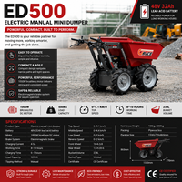 Nouvelle Offre Promotionnelle : Mini Chariot à Benne Étroite Économique, Livraison Gratuite, Certifié EPA CE Euro5, Brouette Portable à Transmission Hydraulique Gauche