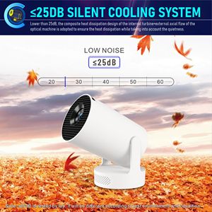 MUZEE-Mini proyector inteligente para el hogar, dispositivo de vídeo recargable, Android 11, 4K, UHD, altavoz de alta fidelidad, proyector portátil inteligente Ultra <span class=keywords><strong>Lcd</strong></span> Hy300 - Product Image 6