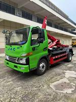 Camion à ordures à chargement latéral JAC 3,5 tonnes, électrique, transmission manuelle 4x2, norme d'émission Euro 6