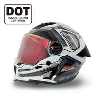 Casque de moto intégral ZOOMLON certifié DOT avec double visière, coque en ABS, fermeture rapide pour une conduite sécurisée