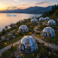Rangka Polikarbonat Modular Mewah untuk Pod Glamping Empat Musim, Tenda Kubah PC Kustom, Rumah Kubah Polikarbonat Prefab, Proyek Resor