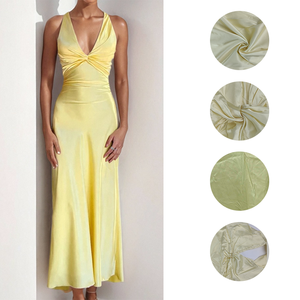 Vestido de noche de satén de alta gama con cuello en V, tirantes finos y espalda descubierta para mujer, venta al por mayor de vestidos casuales de boutique - Product Image 3