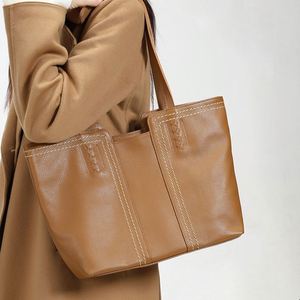 Phụ nữ mua sắm giản dị Vai Túi mới chính hãng da tote túi Chất lượng cao da bò công suất lớn của phụ nữ Túi - Product Image 4
