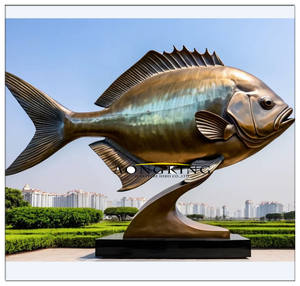 De gran tamaño Pez espada estatua de bronce por el mar Decoración - Product Image 3