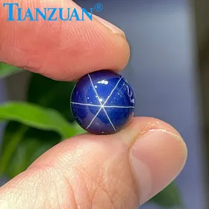 Synthetic Corundum Star blue sapphire cabochon Cut 12mm ball beads Loose Gemstones