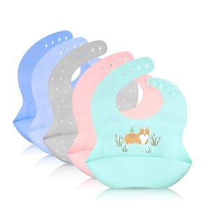 Bavoir bébé en silicone imperméable pliable, motif imprimé, bandana triangulaire, pour tout-petits et enfants, tablier repas, logo personnalisé, vente en gros - Product Image 1