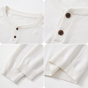 เสื้อสเวตเตอร์ไหมเมอริโนแขนยาว คอกลม แบรนด์ OCS สำหรับผู้ชาย แฟชั่นฤดูหนาว ดีไซน์ทันสมัย - Product Image 4