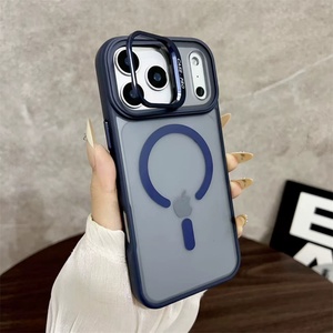 Funda Magnética Esmerilada con Soporte para Cámara y Lente de Doble Tono para iPhone 17 Air 16 15 Pro Max - Product Image 4