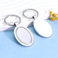 Porte-clés personnalisé en acier inoxydable double face, cadeau commémoratif, pendentif pour promotion d'entreprise