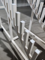 Présentoir métallique sur mesure pour tableaux à huile avec roulettes verrouillables, support d'exposition en acier amovible pour exposition de cadres d'art