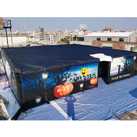 Offre Spéciale petit labyrinthe labyrinthe maison de chasse effrayant Halloween grand extérieur gonflable labyrinthe tente pour location commerciale
