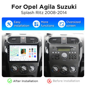 วิทยุติดรถยนต์ Junsun Wireless Carplay สำหรับ SUZUKI Splash Ritz ปี 2004-2010 Opel Agila ปี 2008-2012 พร้อมระบบนำทาง GPS และเครื่องเล่นมัลติมีเดีย - Product Image 2