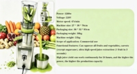 Fruit- en groentesapcentrifuge, pulp-sap scheiding, 1200W, hoge snelheid, voor fruit en groenten, 24 uur continu werkend