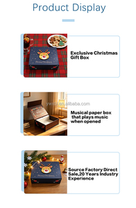 Caja de Música Personalizada con Papel Musical, Caja de Música con Tapa Abatible, Caja Navideña para Celebraciones, Promociones y Regalos Festivos - Product Image 4