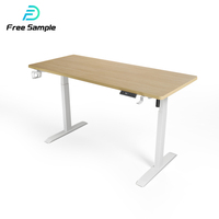 Bureau assis-debout électrique moderne Yz avec panneau de commande en aluminium, convertisseur de table élévatrice, blanc