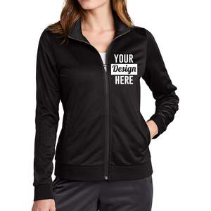 Chaquetas de chándal Tricot con texto y nombre de logotipo de diseño personalizado para mujer 2025, chaquetas de mujer personalizadas de - Product Image 1