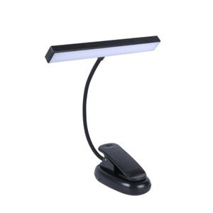 Lampes de lecture LED à clipser rechargeables par USB, 4 couleurs, 12 niveaux de luminosité, fonctionnent avec piles USB et AAA, lumière pour pupitre de musique - Product Image 1