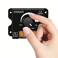 Variateur LED 12V 24V pour bande LED 12V-24V 30A, régulateur de lumière LED, contrôleur réglable pour bande LED SMD 2835 5050