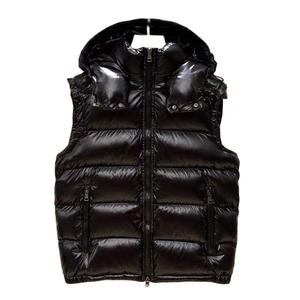 Gilet Invernale Caldo Senza Maniche, Giacca in Piumino Liscia, Gilet Impermeabile Lucido con Logo per <span class=keywords><strong>Uomo</strong></span> - Product Image 4