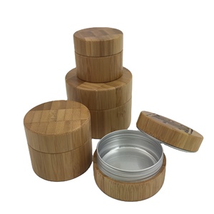 ODM fornitore RUIAPCK fabbrica festa barattolo di bambù 50G contenitore di alluminio alluminio con tappo a <span class=keywords><strong>vite</strong></span> in alluminio con cappotto di bambù - Product Image 3