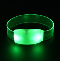 Décoration de fête TPU plat fibre optique diverses couleurs Led Bracelet LED clignotant Bracelet Led Bracelet