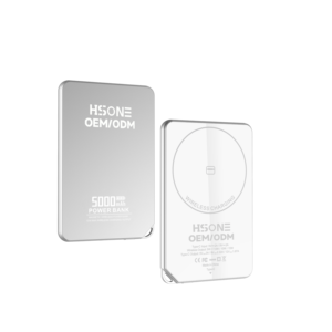 Batterie externe magnétique L148B ultra-mince 7,3 mm avec trou pour cordon, charge rapide sans fil 15W et PD 20W, 5000mAh, gravure LED - Product Image 6