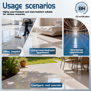 Peinture <span class=keywords><strong>de</strong></span> sol autonivelante en sable coloré époxy imperméable et antidérapante - Product Image 3