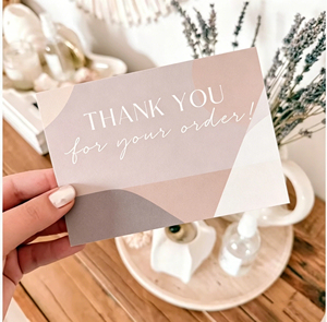 Tarjetas de Agradecimiento de Alta Joyería, Papel Artístico Personalizado, Impresión Digital, Marca YD, Regalo para Eventos - Product Image 5