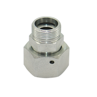 Raccord de tube hydraulique métrique mâle-femelle à compression en acier au carbone léger 2C, zingué
