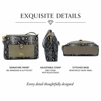 Sac à main bandoulière pour femme, imprimé peau de serpent, style luxueux, avec bandoulière amovible et fermeture éclair supérieure dorée