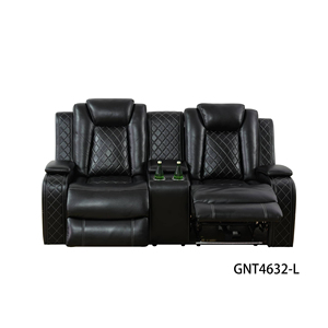 Sofá Seccional Eléctrico Reclinable de 3 Plazas de Alta Calidad, en Cuero Genuino con Relleno de Esponja, para Sala de Estar - Product Image 3
