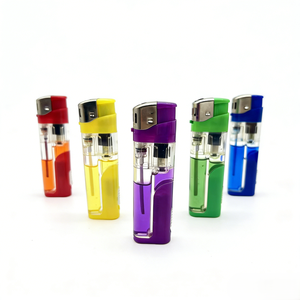 Encendedores Recargables de Plástico con Luces LED, de <span class=keywords><strong>Gas</strong></span> Butano, Electrónicos, Clásicos para Fumar Cigarrillos, Portátiles, para Campamento, Actividades al Aire Libre, Regalos - Product Image 3