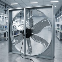 Ventilateur axial industriel de grande taille 36, 42, 48, 54 pouces, ventilateur galvanisé à volet coulissant pour poulailler et serre