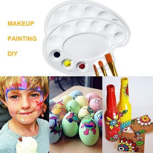 <span class=keywords><strong>Palette</strong></span> en plastique <span class=keywords><strong>pour</strong></span> peinture, 9 trous, plateau de dessin en plastique, <span class=keywords><strong>palette</strong></span> de couleurs <span class=keywords><strong>pour</strong></span> peinture à l'huile, aquarelle, <span class=keywords><strong>palette</strong></span> de peinture blanche - Product Image 3