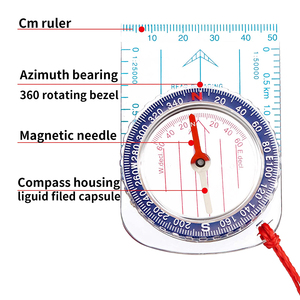 Đi bộ đường dài Backpacking Navigation Backpacking orienteering thước bản đồ quy mô la bàn cho bản đồ đọc sách - Product Image 4