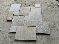Dalles de pavage en granit épaisses pour extérieur, surface flammée et brossée, carrelage naturel moderne pour aménagement paysager, allées et patios