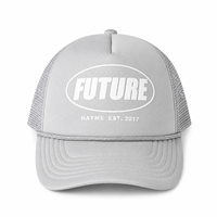 Casquette de camionneur en mousse unie personnalisée par le fabricant avec logo imprimé, casquette de camionneur en maille pour les sports de plein air