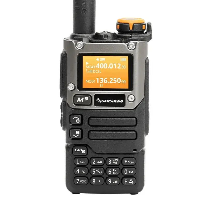 جهاز اتصال لاسلكي Quansheng UV-K6 تردد 5 واط تردد هوائي شحن نوع C UHF VHF DTMF جهاز تشويش إذاعة FM تردد لاسلكي مزدوج لاسلكي NOAA