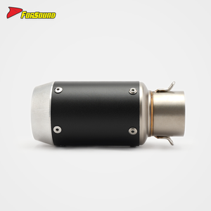 Tubo de escape universal para motocicleta de 51mm de fibra de carbono de acero inoxidable - Product Image 2