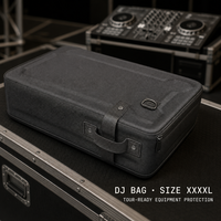 Sac de transport pour équipement DJ super grand format avec panneau rembourré, fermeture éclair robuste et bandoulière pour contrôleurs professionnels