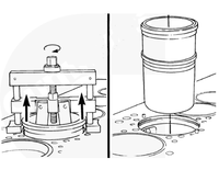 Extractor de revestimiento de cilindro de herramientas de motor diésel K19 K38 3376015