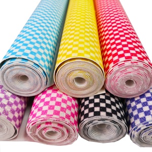 DIY <span class=keywords><strong>pelo</strong></span> elaboración Tartan <span class=keywords><strong>Plaid</strong></span> Ultra fino brillo grueso sintético tela de vinilo de sábanas de cuero - Product Image 3