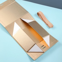 Caja de Regalo Plegable de Color Sólido, con Lazo, Tapa Abatible de una Pieza, Diseño Estampado, para Fiestas, Caja para Archivar