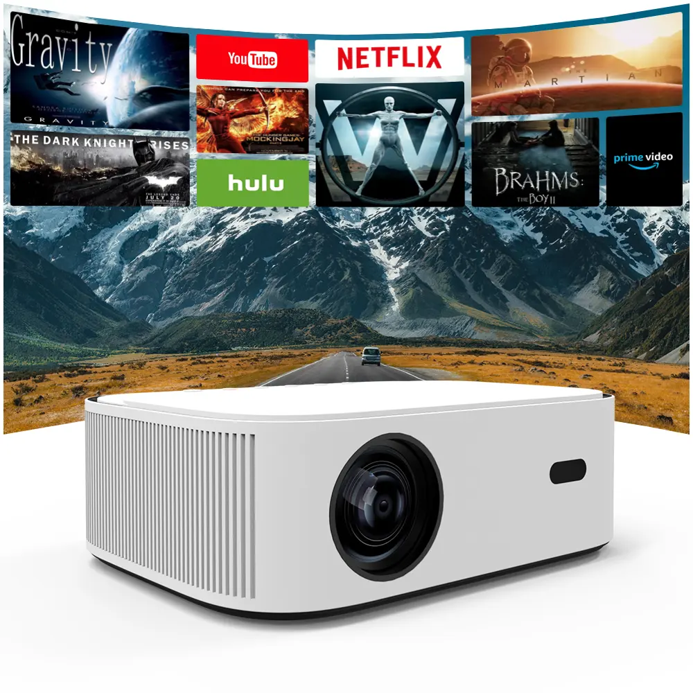 Originele Fabriek Buiten Lcd Led 4K 1080P Wifi Tv 10000 Lumen Draagbare Android Smart Pro Bluetooth Proyector Prijs Projector