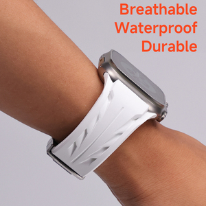 Eraysun Bracelet en caoutchouc pour <span class=keywords><strong>Apple</strong></span> <span class=keywords><strong>Watch</strong></span> 10/9/<span class=keywords><strong>8</strong></span> Ultra 3/2/1 SE I <span class=keywords><strong>Watch</strong></span> 11 Sport Réglable Luxe Doux 42/44/45/49mm Bracelets de montre - Product Image 3