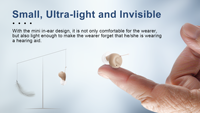 JINGHAO Nouveau produit Appareil auditif numérique sans fil personnalisé CIC Invisible Rechargeable pour personnes âgées
